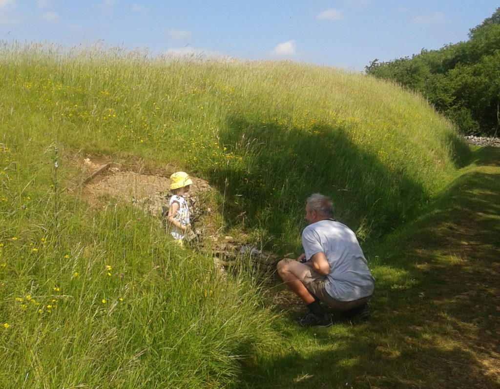 A short walk from the road brings you to the ancient barrow at Belas Knap.