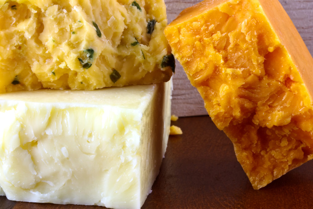 A variety of delicious cheeses are made locally, including the famous Double Gloucester.