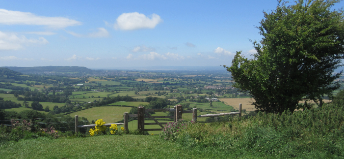 Follow the Cotswold Way out of Dursley in either direction and you'll come across stunning views like this one from Coaley Peak.